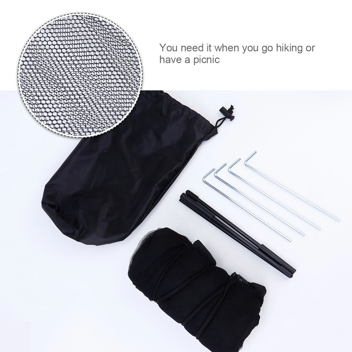 

5 pcs Mosquito Net Tent Polyester Mesh Anti Insect Camping Outdoor Triangle Practical Hiking Picnic Tent Accessories
