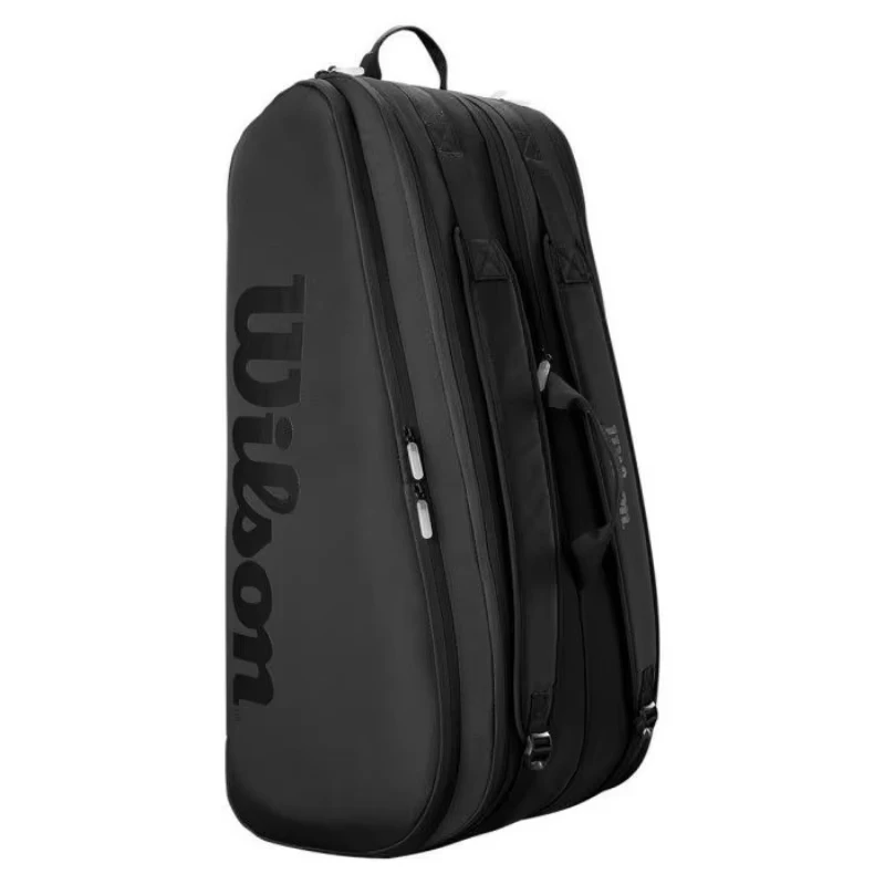 Borsa da tennis Wilson per 9 racchette Noir Tour Zaino da tennis professionale multifunzione di grande capacità Borsa per racchette da campo della squadra