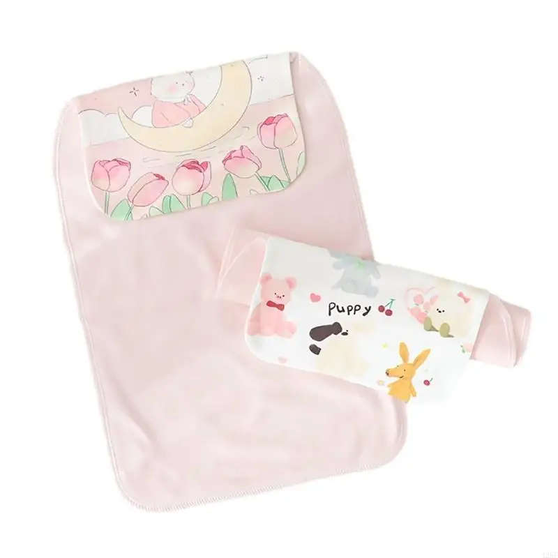 

2pcs Soft & Absorbent Cotton Towels Sweat Absorption Cloths Gentle for Infants 425F