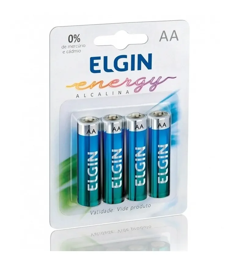 Small Alkaline Battery Aa With 4 Units Lr6-1,5V Elgin