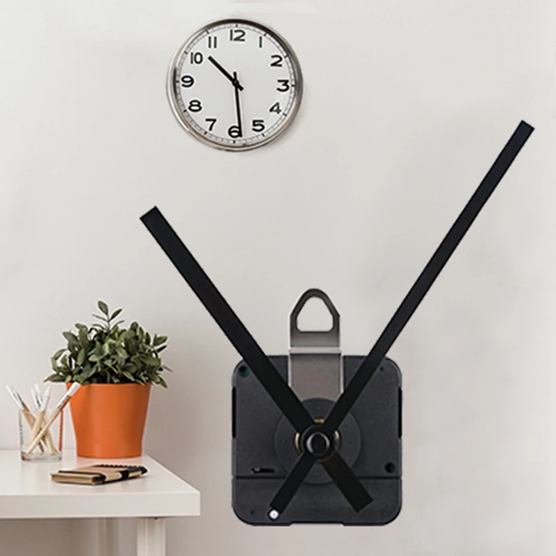 2Set 31MM Long Shaft Quartz Clock Movement Mechanism DIY Clock Mechanism Repair Kit Mechanism Replacement Parts (Black)