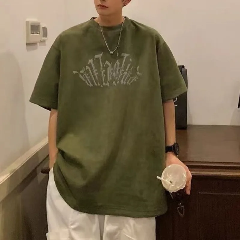 

2024 Summer Boyfriend New Pullover O-Neck Patchwork Printing Letter Fashion Comfortable Loose Casual Short Sleeve T-Shirts Tops