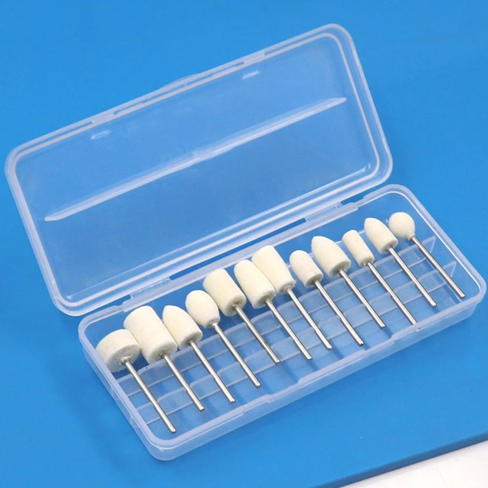 Grinding Head Polishing Wheels Garden Home Replacement Rotary Tool Smooth Wool Parts Polishing 12Pcs Set 2.35mm