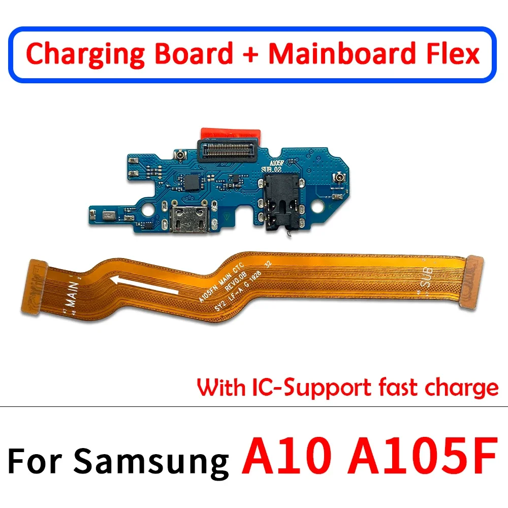 USB With Micro Charging Port Charger Dock Flex Cable With IC Microphone Board For Samsung A10 A10S M15 M16 A20S M12 M14