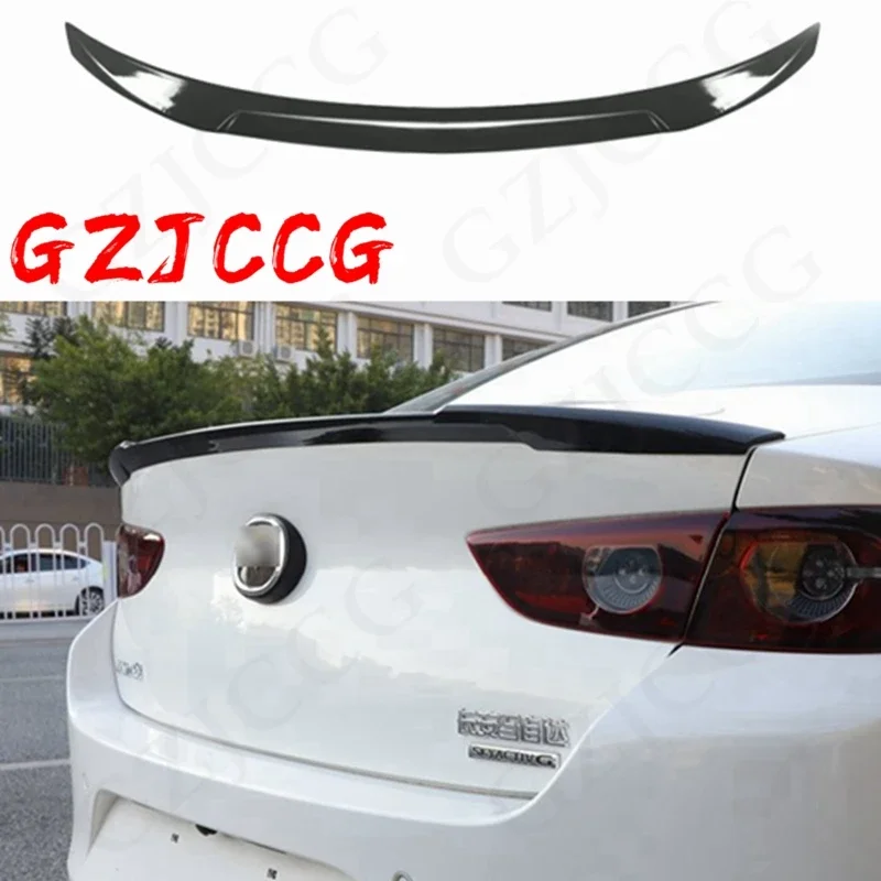 ABS plastic primer color rear tail box wing spoiler auto parts for Mazda 3 Axela sedan 2019 2020 2021