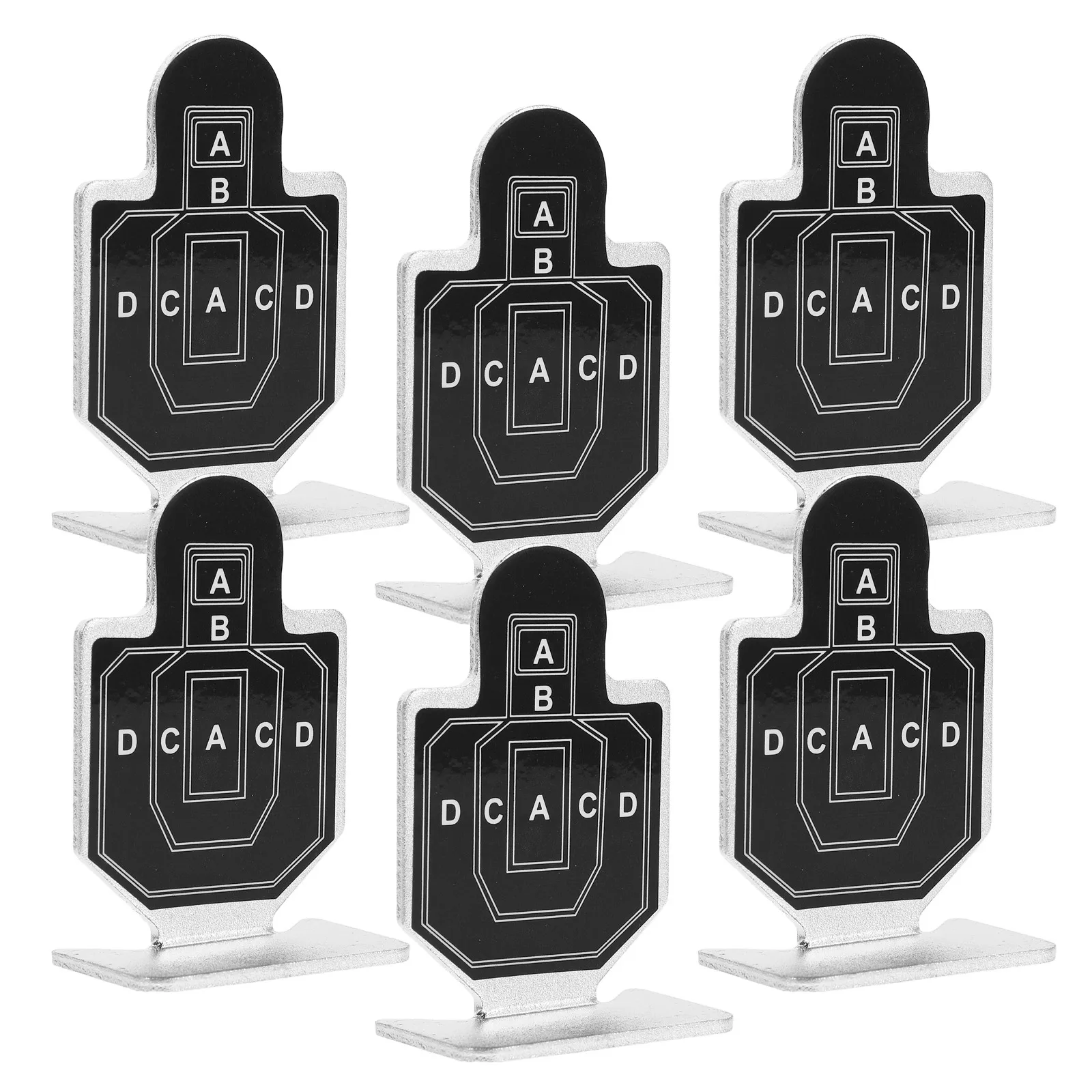 

6 Pcs Little Target Shooting Practicing Accessory Stencil Metal Targets for Accessories Stand System