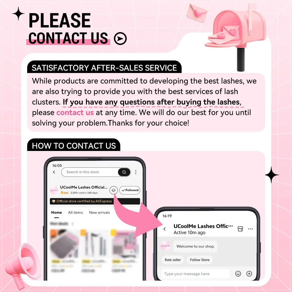 uCoolMe Venus Natural Cluster Lashes DIY False Eyelash Extensions Naturally Born Lash Look Long-lasting Waterproof Makeup Tools