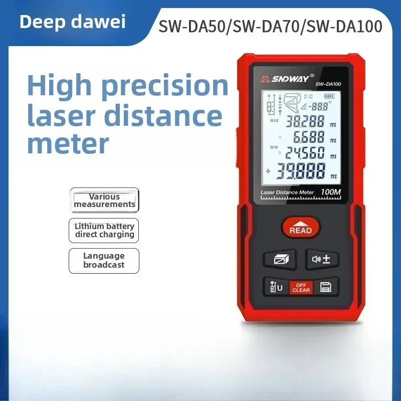 Premium SNDWAY SW-DA50/DA70/DA100 Digital Laser Rangefinder 50m 70m 100m Distance Measuring Roulette