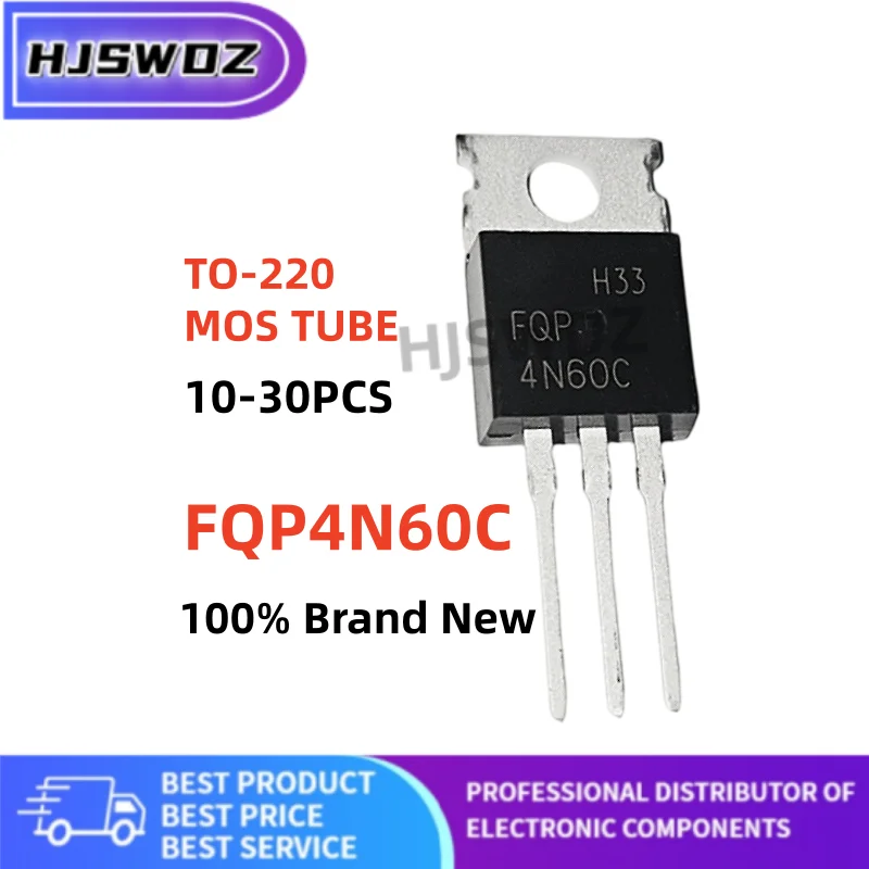 10-30PCS Brand New FQP4N60C FQP4N60 TO-220 N-channel MOSFET Field effect tube