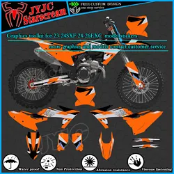 Graphic Kit for 2023 2024 SXF EXC 150 200 250 300 350 400 450 Motorcycle Decal Stickers