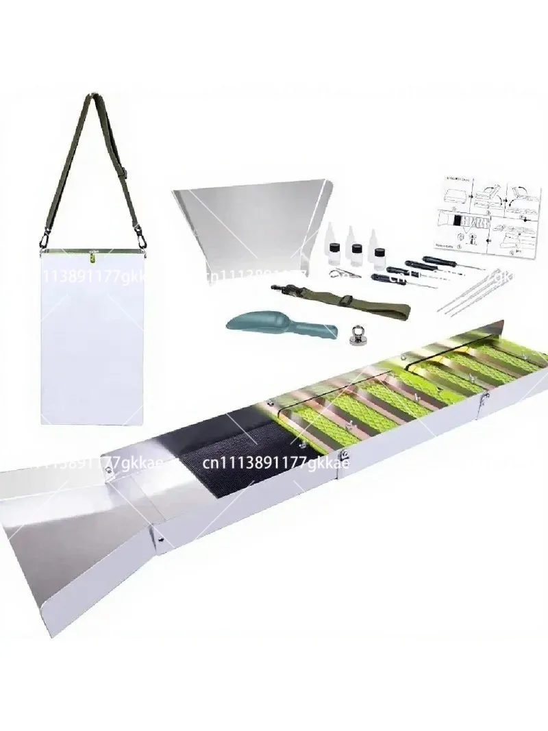 Gold Panning Chutes Unpowered Rubber Sluice Tool for Mining