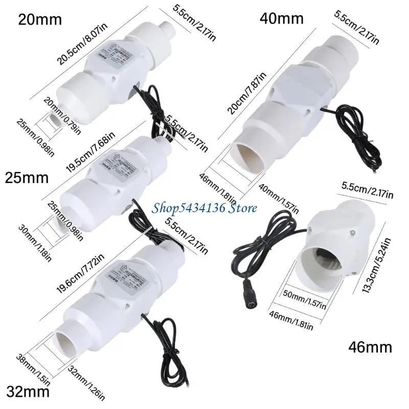 H7ed Iron Shell Fan Fan Fan ، 20/25/32/40/46 مم لتعزيز جودة الهواء في محلات السوبر ماركت ودور السينما #6