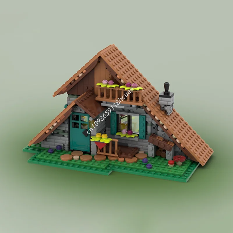 

565pcs MOC Alpine Cottage nan Model Building blocks Kids Birthday idea Modular Toys creative DIY Christmas gifts