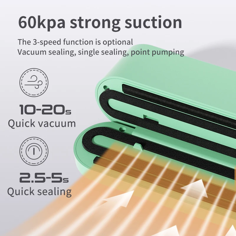 2025 Mini Wireless Vacuum Sealing Machine, USB Home Fully Automatic Portable Food Packaging Plastic Sealing Machine