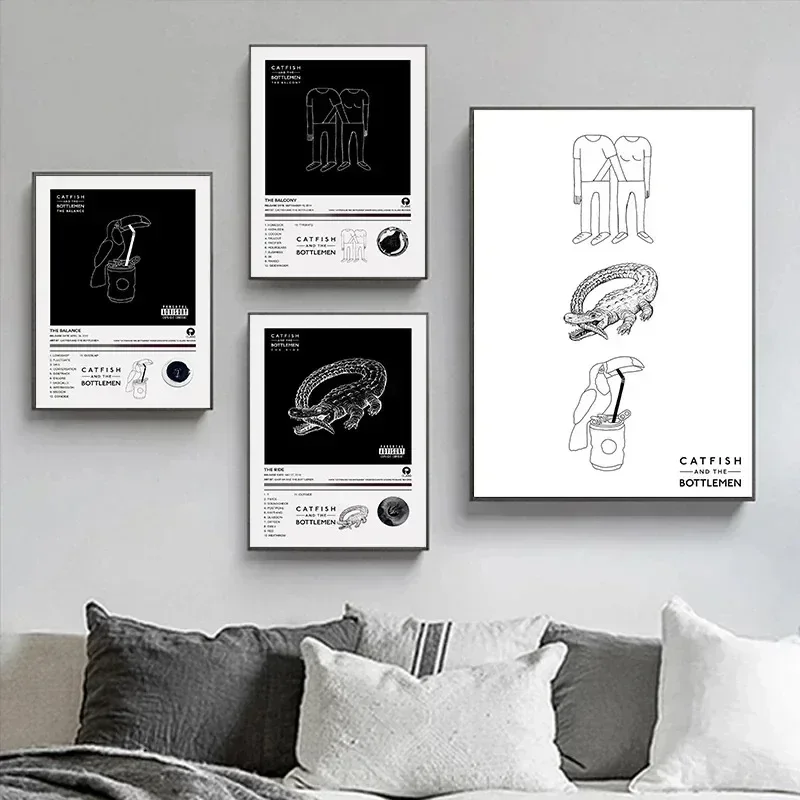 Catfish The Bottlemen Music Lyrics Album The Balcony Print Wall Art Pictures Canvas Painting Living Room Bedroom Home Decor