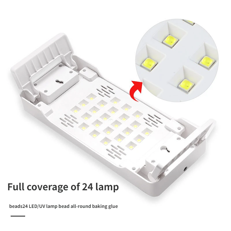 Lampada UV da 120w con cuscino per le mani lampada per unghie ad asciugatura rapida ad alta potenza asciugatrice lampade in Gel con sensore intelligente 24 pezzi lampada perline strumento per Manicure artistico