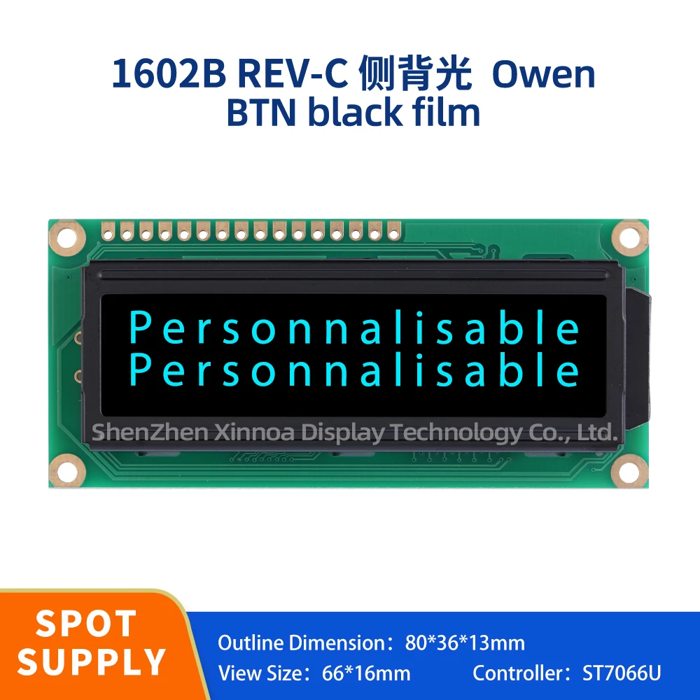 16PIN Standard Interface 162 Character LCD Screen 1602B Rev. C European BTN Black Film Ice Blue Uno R3 Mega2560 Display