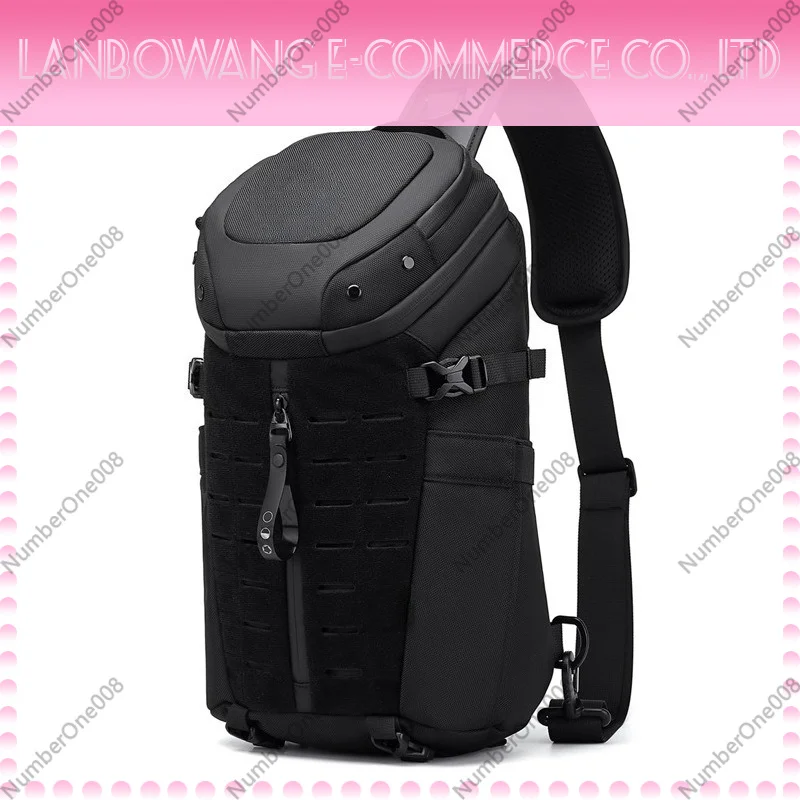 For OZUKO Tactical Chest Bag Men Large Capacity Water Resistant Multi Functional Crossbody Shoulder Bag For Outdoor Sports