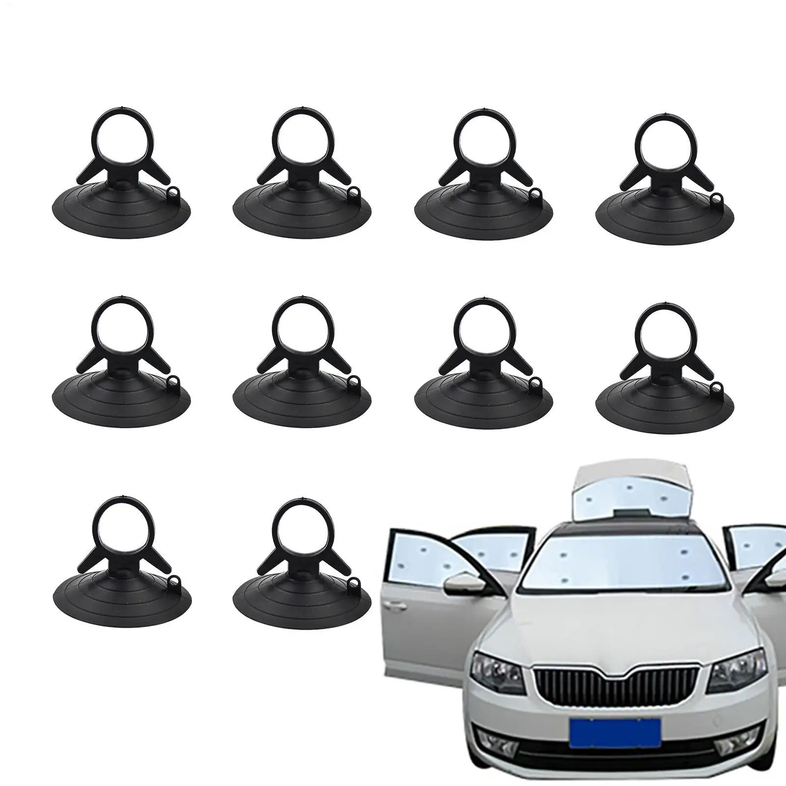 10 PCS 45mm Diameter Strong Sucker Pull Ring Dovetail Automotive Interior Car Sunshade Suction Cup for Car Glass Mirror Aquarium