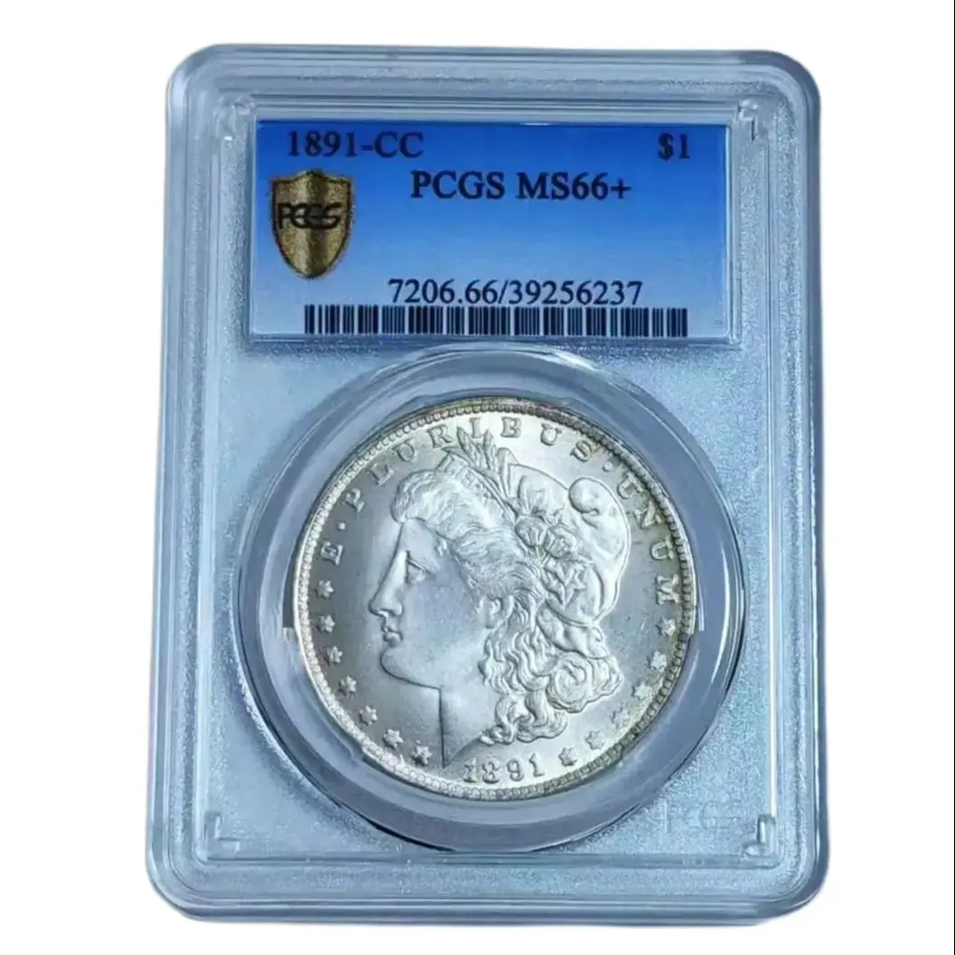 1891 CC United States Morgan 1Dollar 90% Silver Coins Collectibles Rating Coin PCGS Case MS66