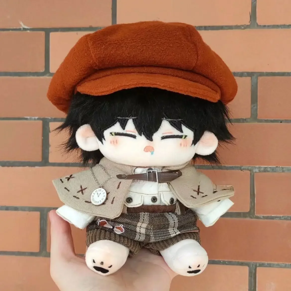 20cm Anime Role Edogawa Handsome Boy Cosplay Plush Doll Stuffed Body Dress UP Clothing Cartoon Cotton Toys Pillow Mascot Gift