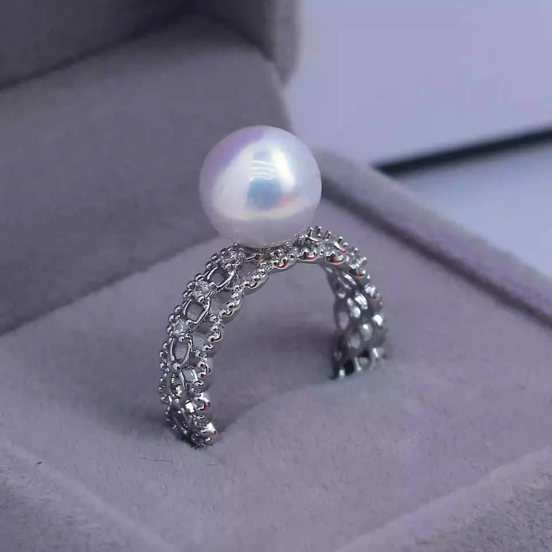 

Медные кольца из 18-каратного золота с жемчугом, классические кольца, дизайн изменяемого размера, основа для колец, женские кольца с жемчугом «сделай сам», аксессуар без жемчуга