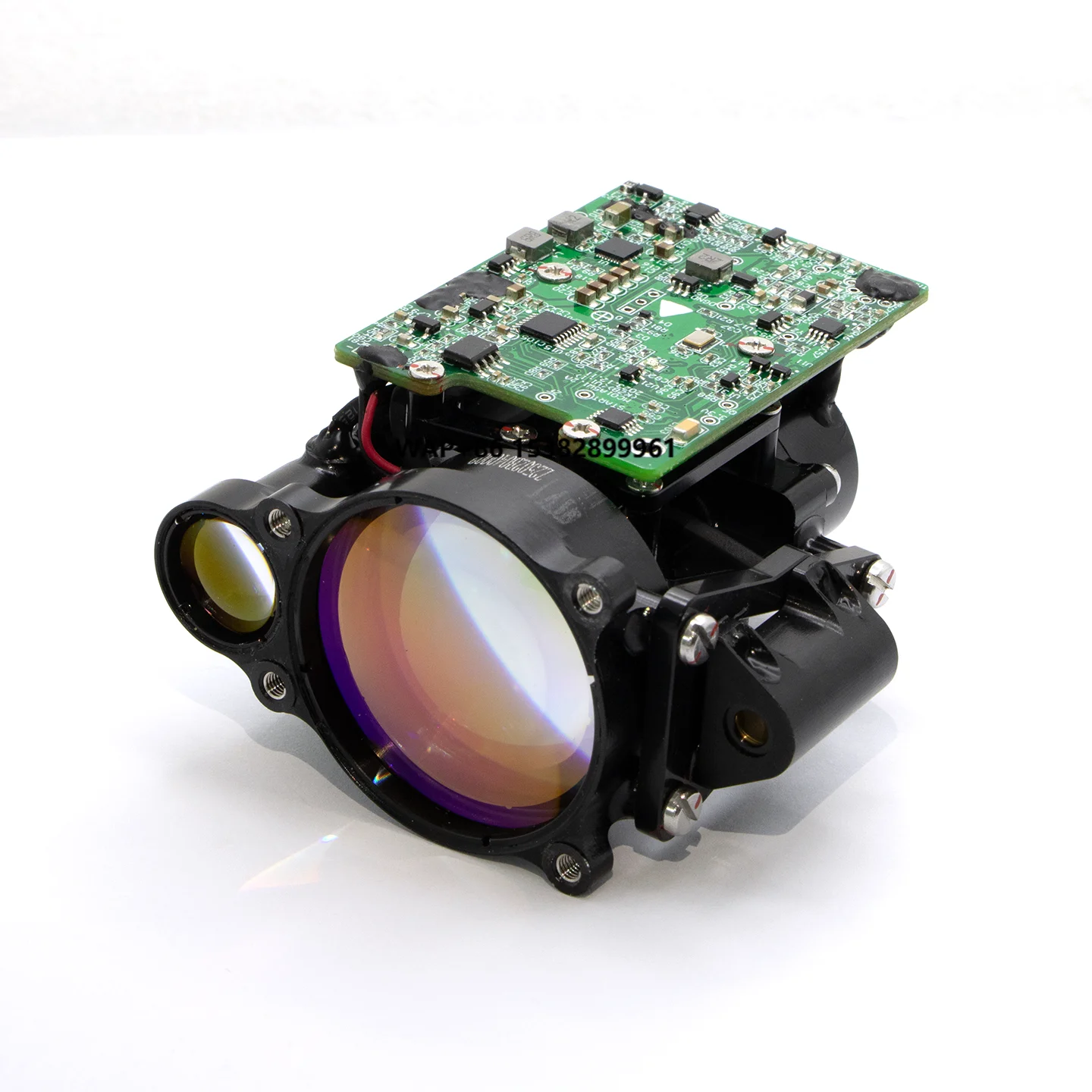 Industrial 1535 nm Erbium-Glass Laser Ranging Module for Vehicle Drone Pods Gimbals 10000m Range 1Hz Frequency Red Dot