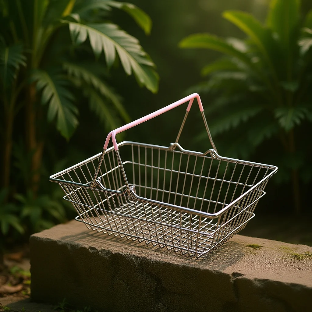 

Portable Shopping Basket Handheld Storage Basket Simple Design Premium Material Multipurpose Kitchen Bathroom Dormitory