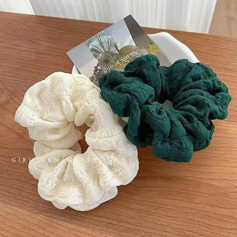 1/6 Pcs Womens Hair Scrunchies Solid Color Simple Fashionable Versatile Elegant Loose Hair Ties Elasticity Hair Accessories Girl