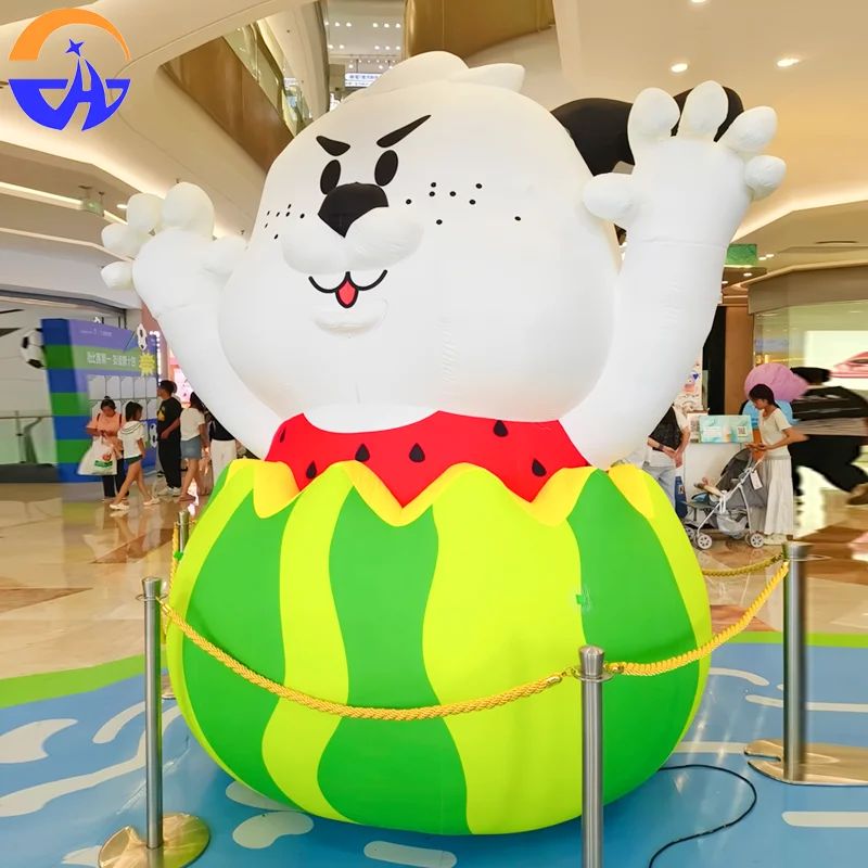 

Customized inflatable cartoon watermelon puppy air model, a summer fruit prop for outdoor decoration in shopping malls