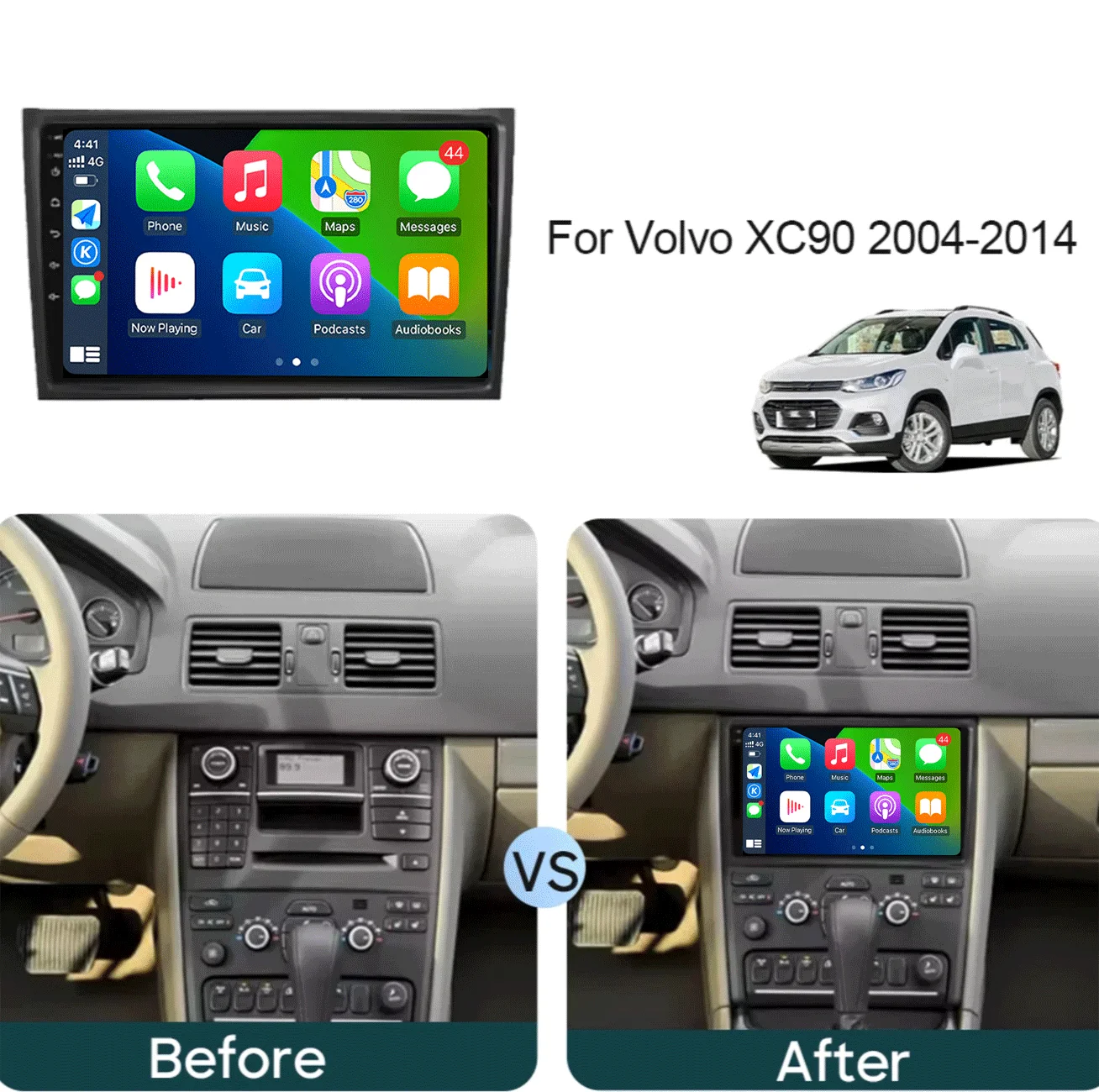 Android 16 For Volvo XC90 2004-2014 Car Radio Multimedia Video Player Navigation Stereo GPS Octa Core 2 Din 360 Camera WiFi 5G