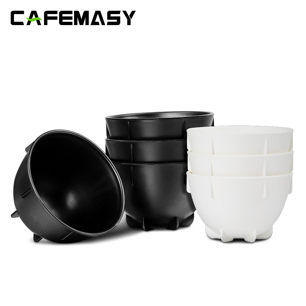 200ml/7oz Large Capacity Cupping Cup with Lid & Spoon  Black White Design for Coffee Lab