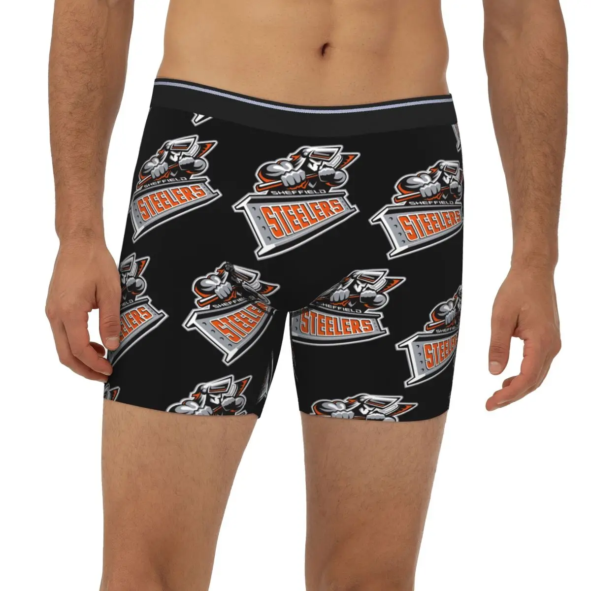 

The Sheffield Steelers Long Boxer Underpants Short Men's Panties Soft Underwear for Homme Man Boyfriend Gifts