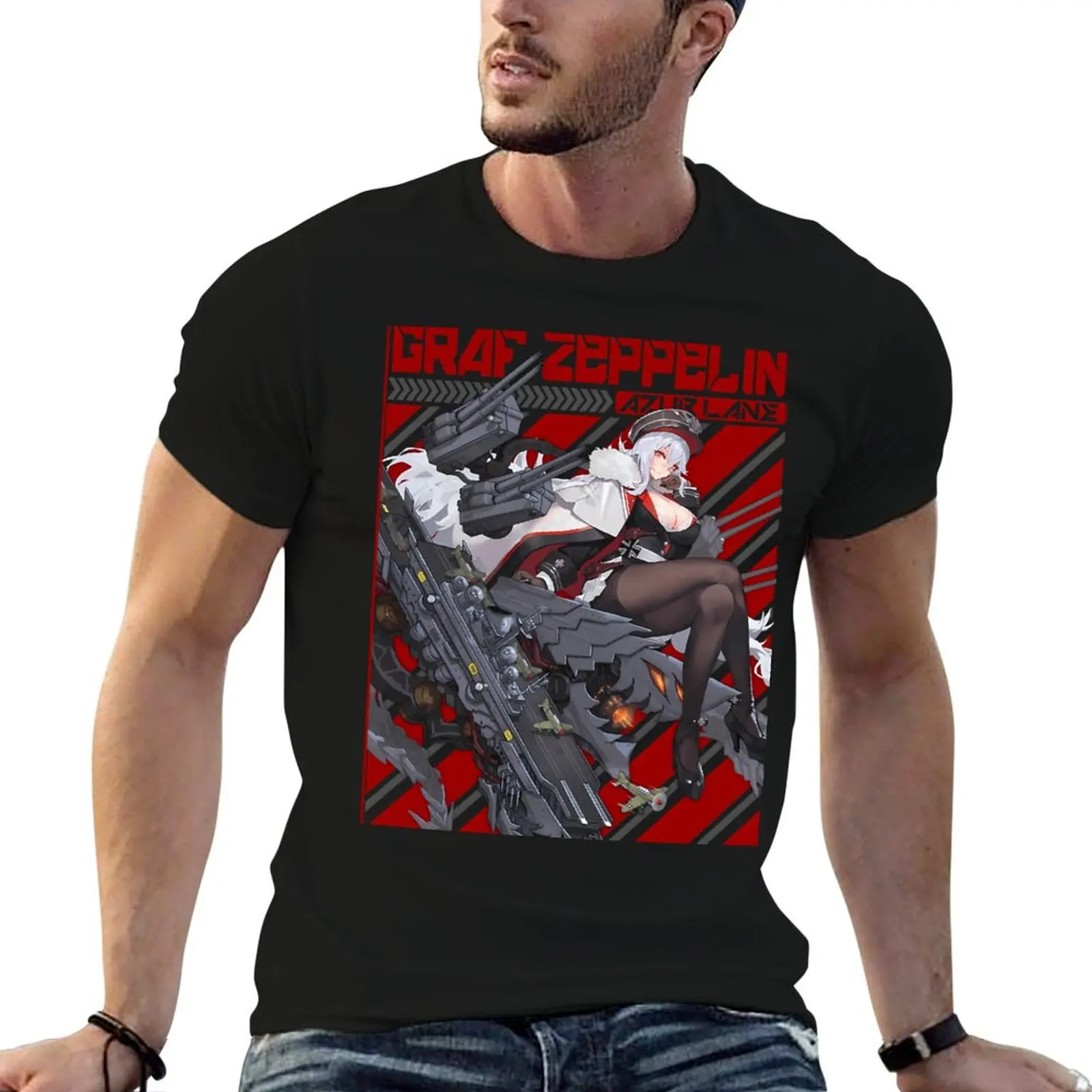 AZUR LANE GRAF ZEPPELIN T-Shirt Casual Fashion Print Tee Top