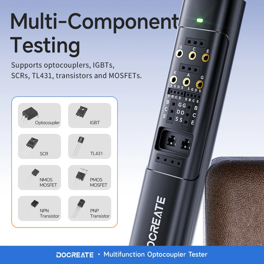 MO-81 Optocoupler Tester 7 In 1 Component Checker For IGBT SCR MOSFET Transistor TL431 NPN PNP NMOS PMOS Repair