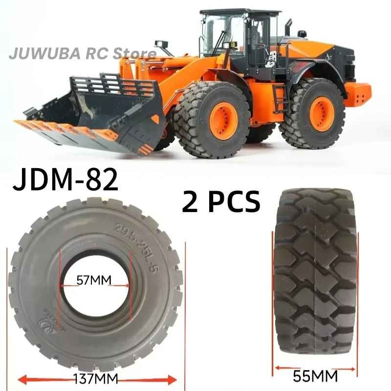 JDM-82 RC Radlader Bulldozer Gummireifen Reifen 137mm für Tamiya 1/14 Rc LKW Anhänger Kipper Actros Teile Zubehör