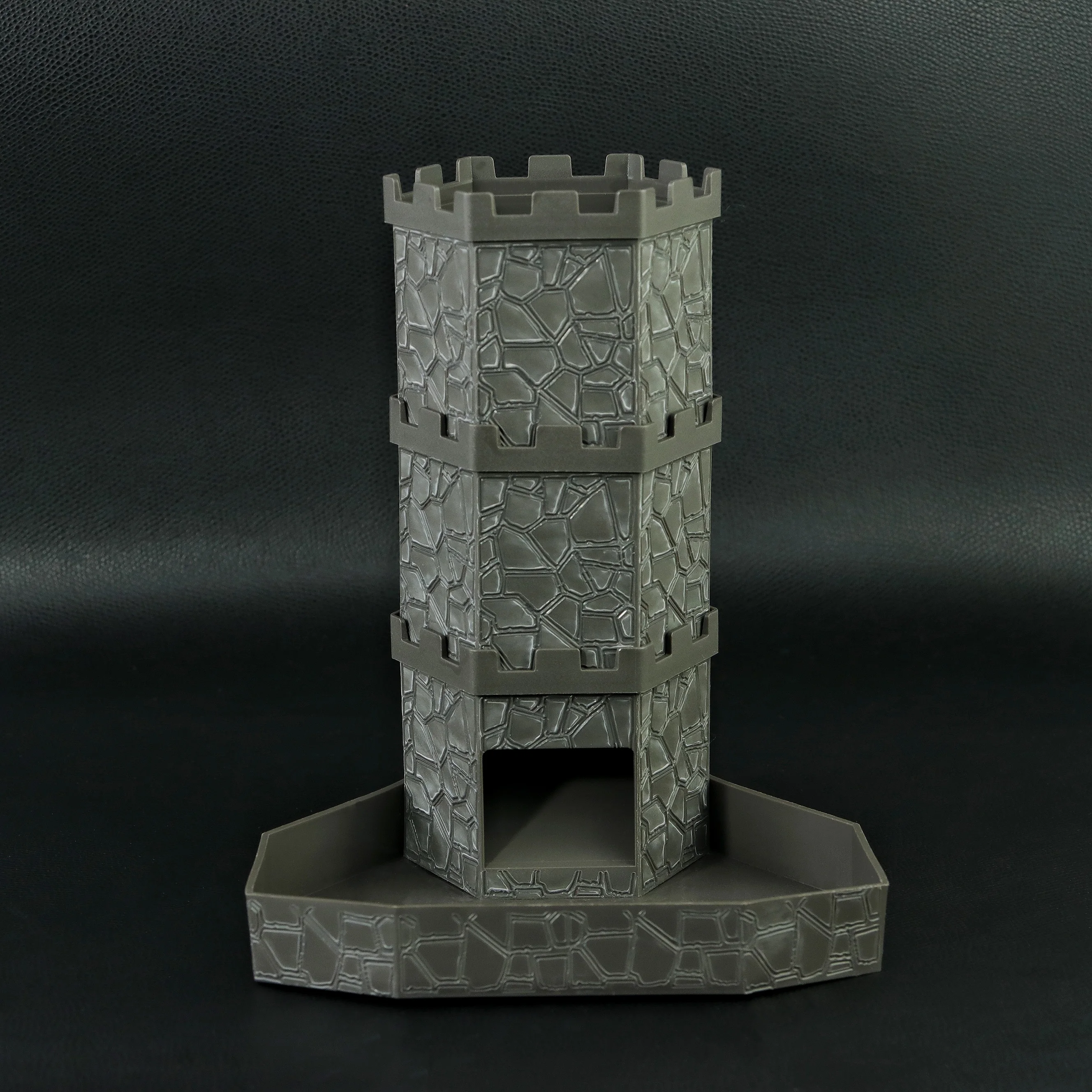 Dice Tower com Bricks Castle Pattern, Ideal para D & D Game, RPG e jogos de mesa com Dice Rolling Tray, RPG