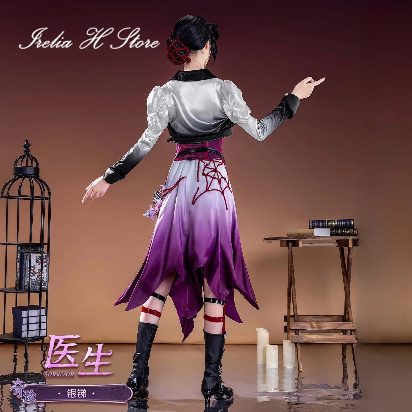 ชุดคอสเพลย์เอ็มมี่ ไดเออร์ หมอจากอนิเมะ Identity V ของไอเรเลีย เอช ชุดเดรสเอ็มมี่ ผู้รอดชีวิต สำหรับฮาโลวีน