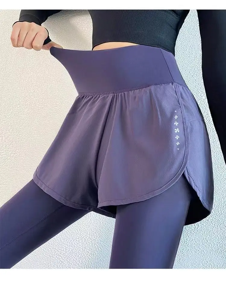 Women's Summer Hot Sale Yoga Breathable Quick Drying Yoga Pants Fitness Cycling Pockets High Waist Running Workout Gym Clothing