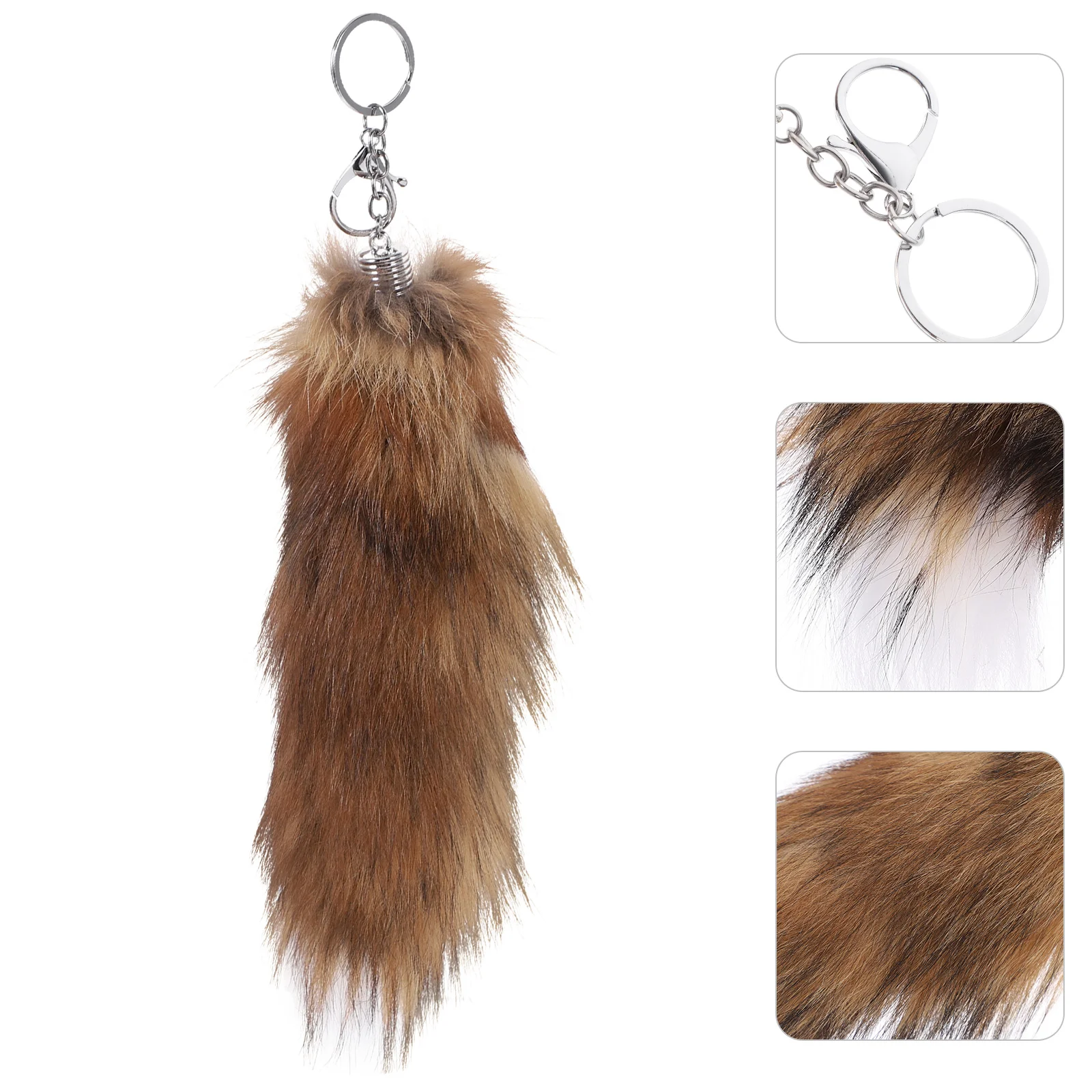 

Tail Keychain Fluffy Ring Handbag Fur Fairy Charm Keyring Metal Toys
