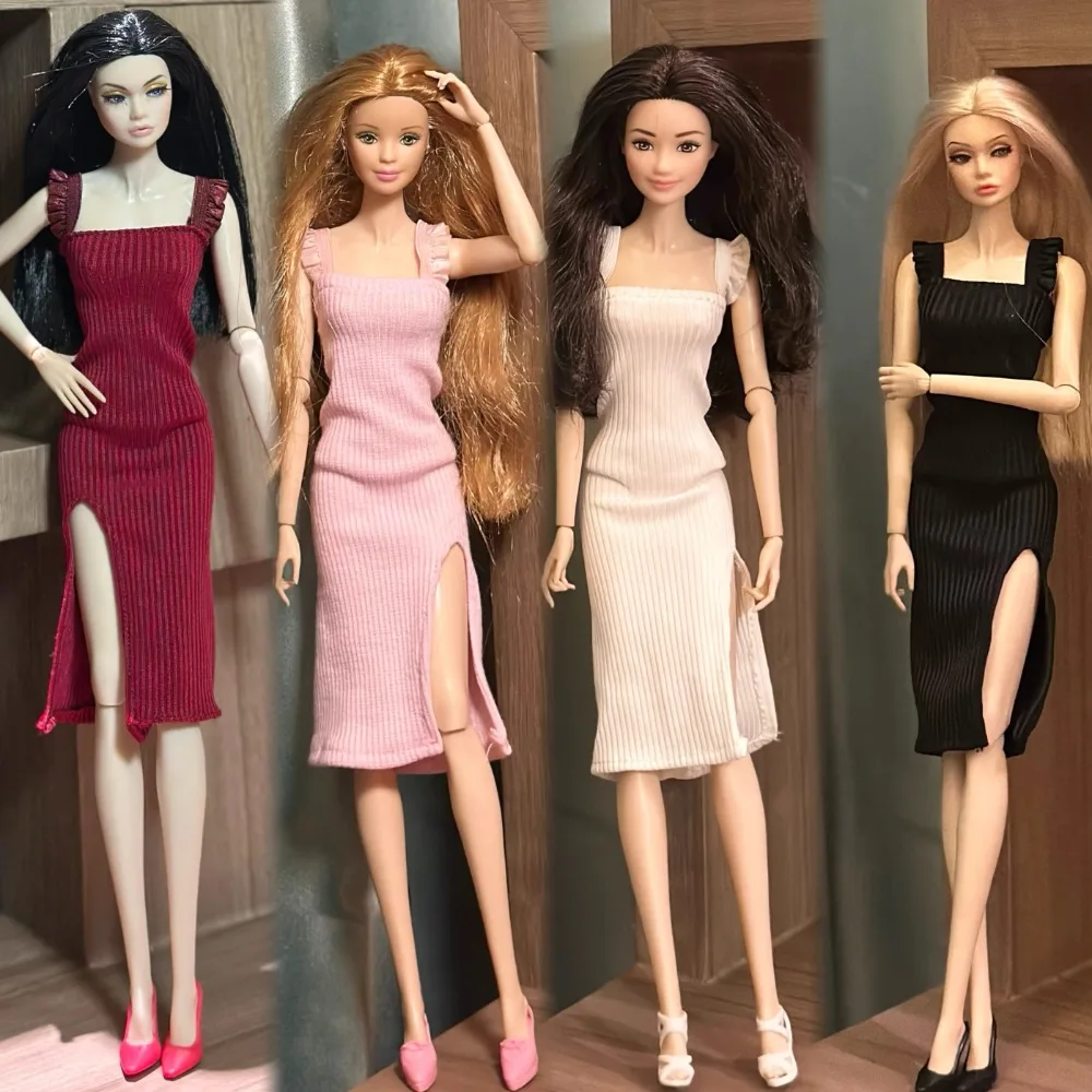 2025 تصميم جديد 30 سنتيمتر مجموعة ملابس الدمى/بلوزة بانت طويلة الأكمام سترة تنورة فستان/أزياء الزي ل 1/6 Xinyi FR ST OB BB دمية