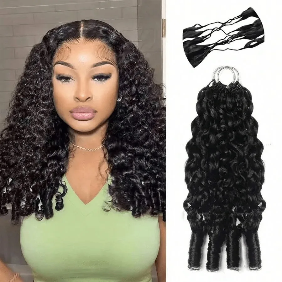 Extensions de cheveux bouclés de style birman, en cheveux naturels, avec mèches invisibles, extensions de cheveux bouclés naturels de type Remy pour femmes.