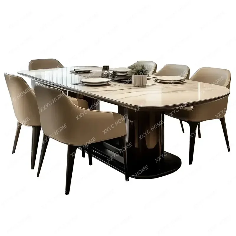 X30 Thickened Slate Modern Home Dining Table Light Luxury Style High-end Home Furniture 1.6m Dining Table