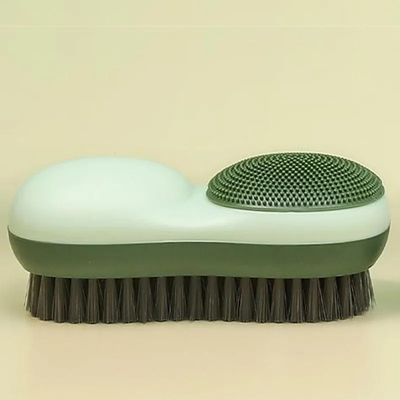 Two-Sided Laundry Stain Remover Brush, Green