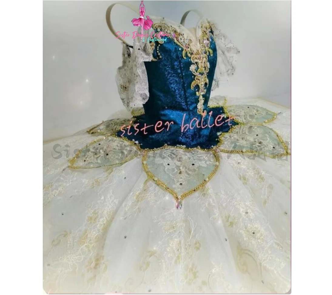 

2024 New Paquita Variations tutu private custom adult children blue performance competition dress women's performance dress