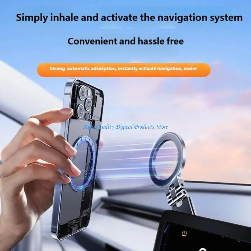 U2JE Multiple Adjustable Car Magnet Smartphone Mount Make Of Metal For Stable Viewing During Long Travel
