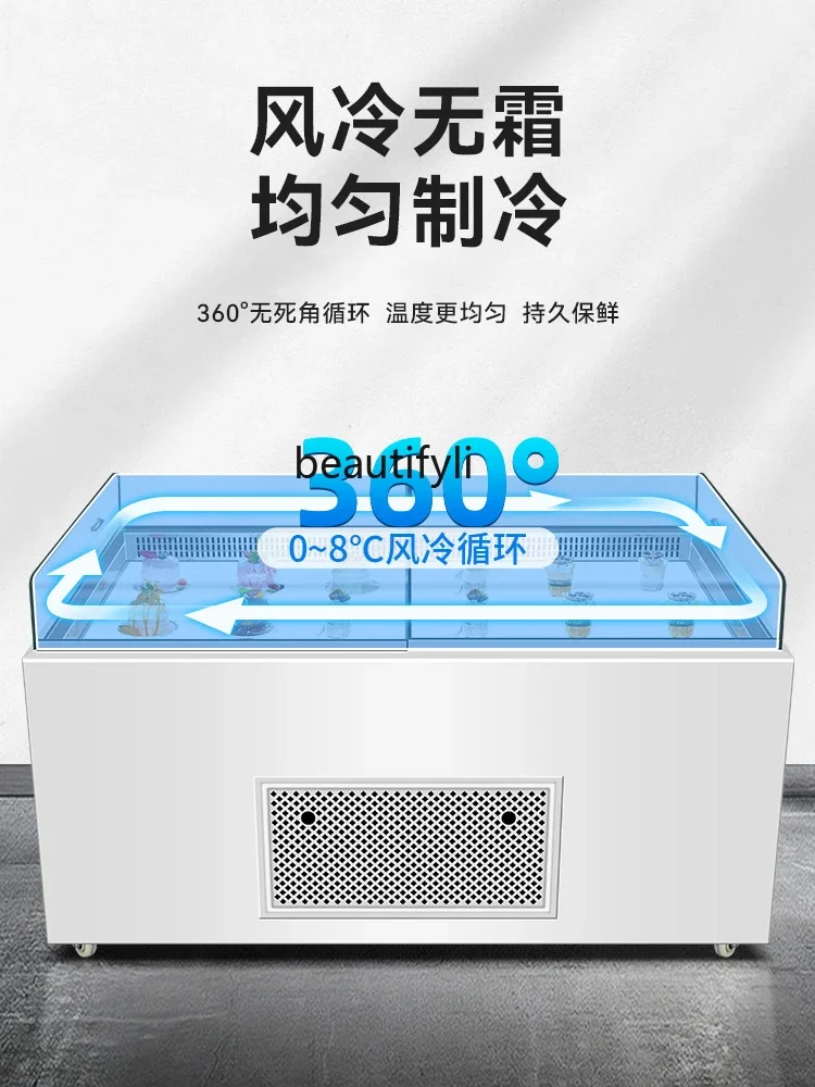 Open Sandwich Cabinet Slide-Type Cake Counter Dessert Display West Point Refrigerated Fresh Cabinet