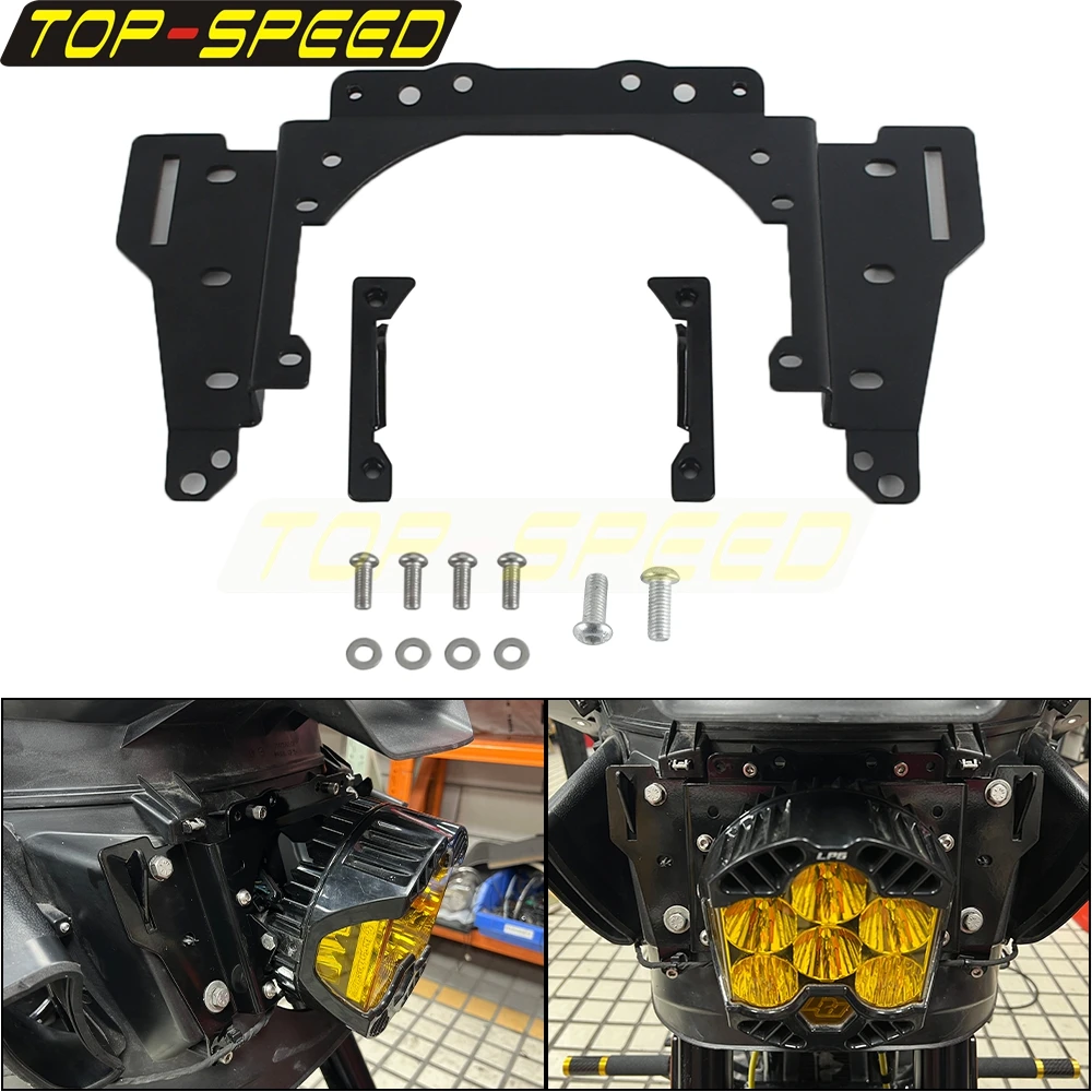 For Baja Design LP6 Headlight Motorcycle LED Headlight Mounting Bracket For Harley Softail Low Rider ST 117 FXLRST FXRST 2022-25 view 2