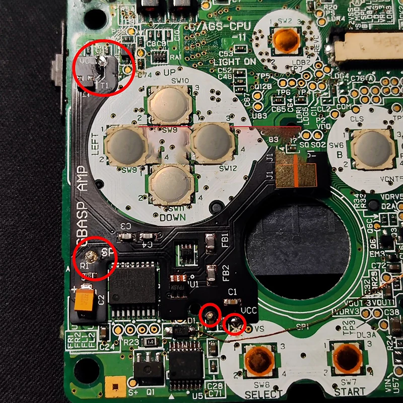 Sound Audio Amplifier Enhancement Module, AMP para GameBoy Advance SP, GBA SP, AGS-001, Placa 101