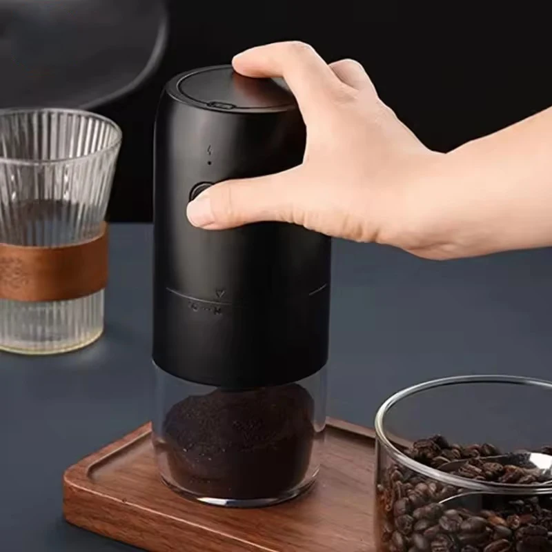 

ZaiXiao электрическая кофемолка USB Type-C с зарядкой, портативная кофемолка для орехов, зерен, перца, кофемолка для дома, путешествий, черная кофемолка